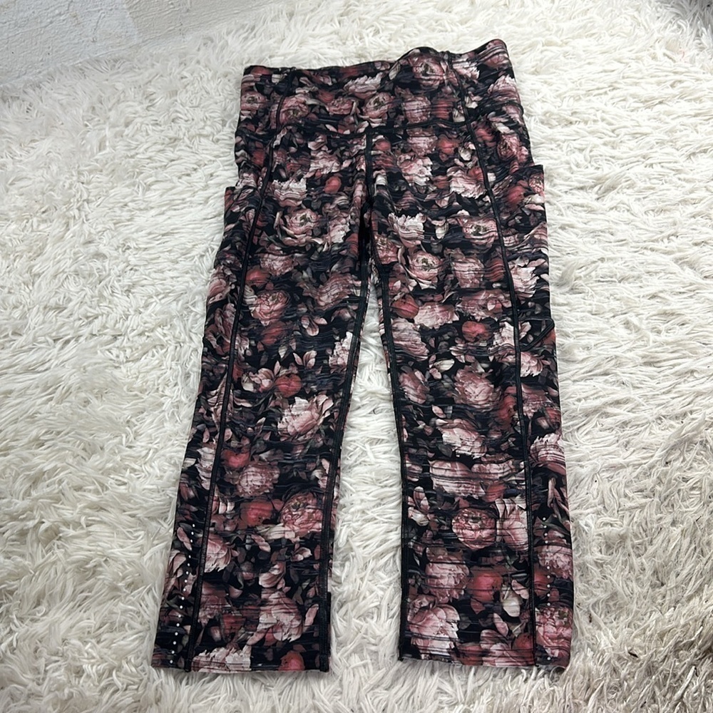 Lululemon Fast & Free Crop Ii Nulux 19" Peony Multi